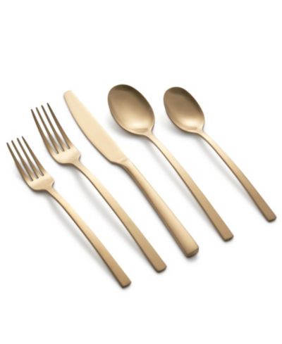 Cambridge Silversmiths Beacon Gold Satin набор столовых приборов 45-Piece, на 8 персон
