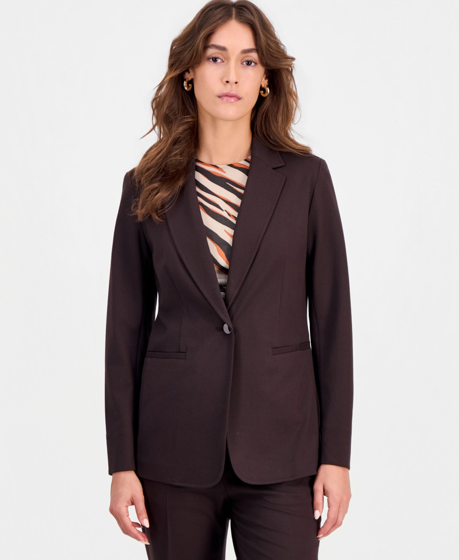 Bar III Women's Compression Notch-Collar Single Button Blazer, Created for Macy's