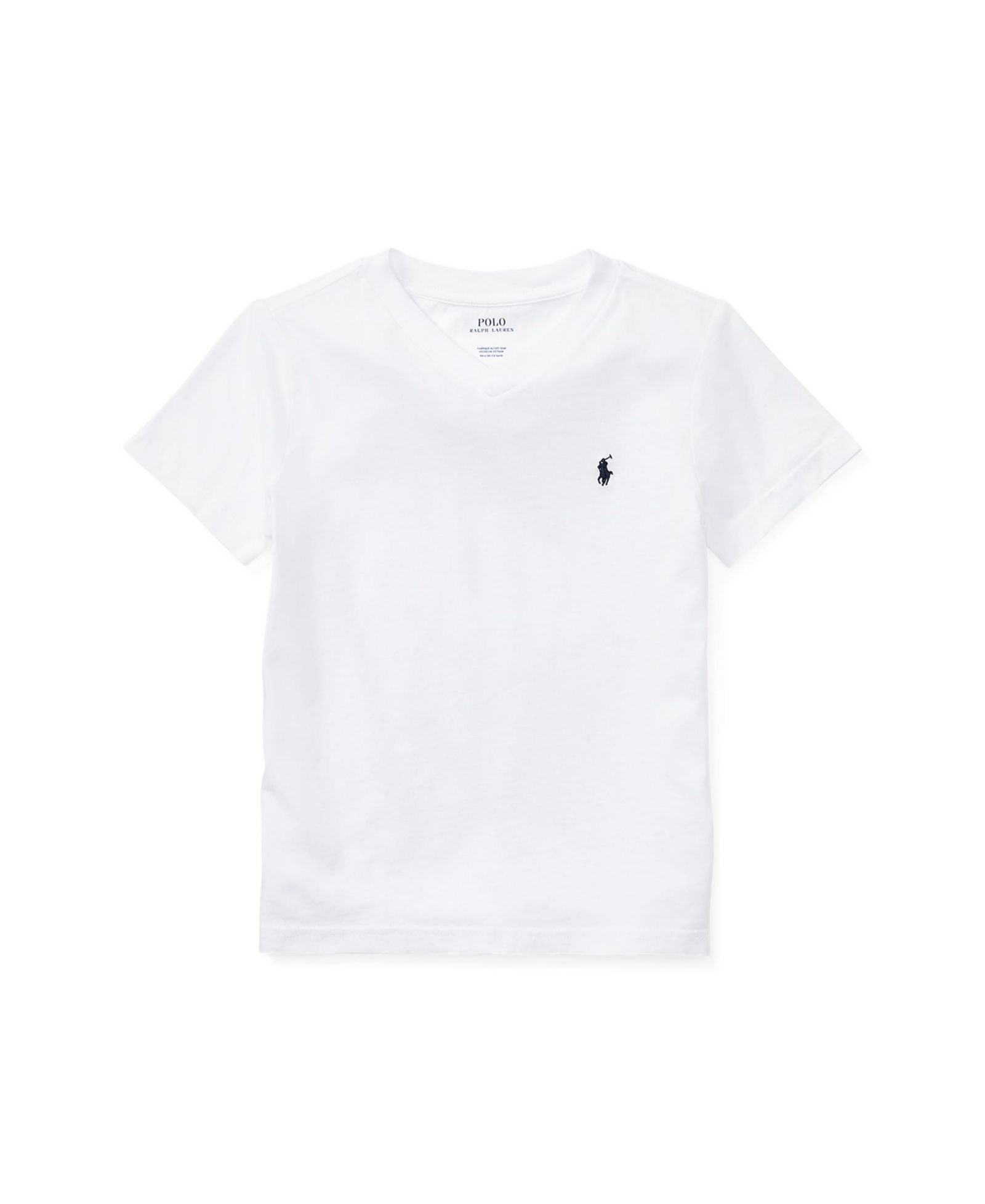 Детская футболка Polo Ralph Lauren из хлопкового джерси с V-образным вырезом