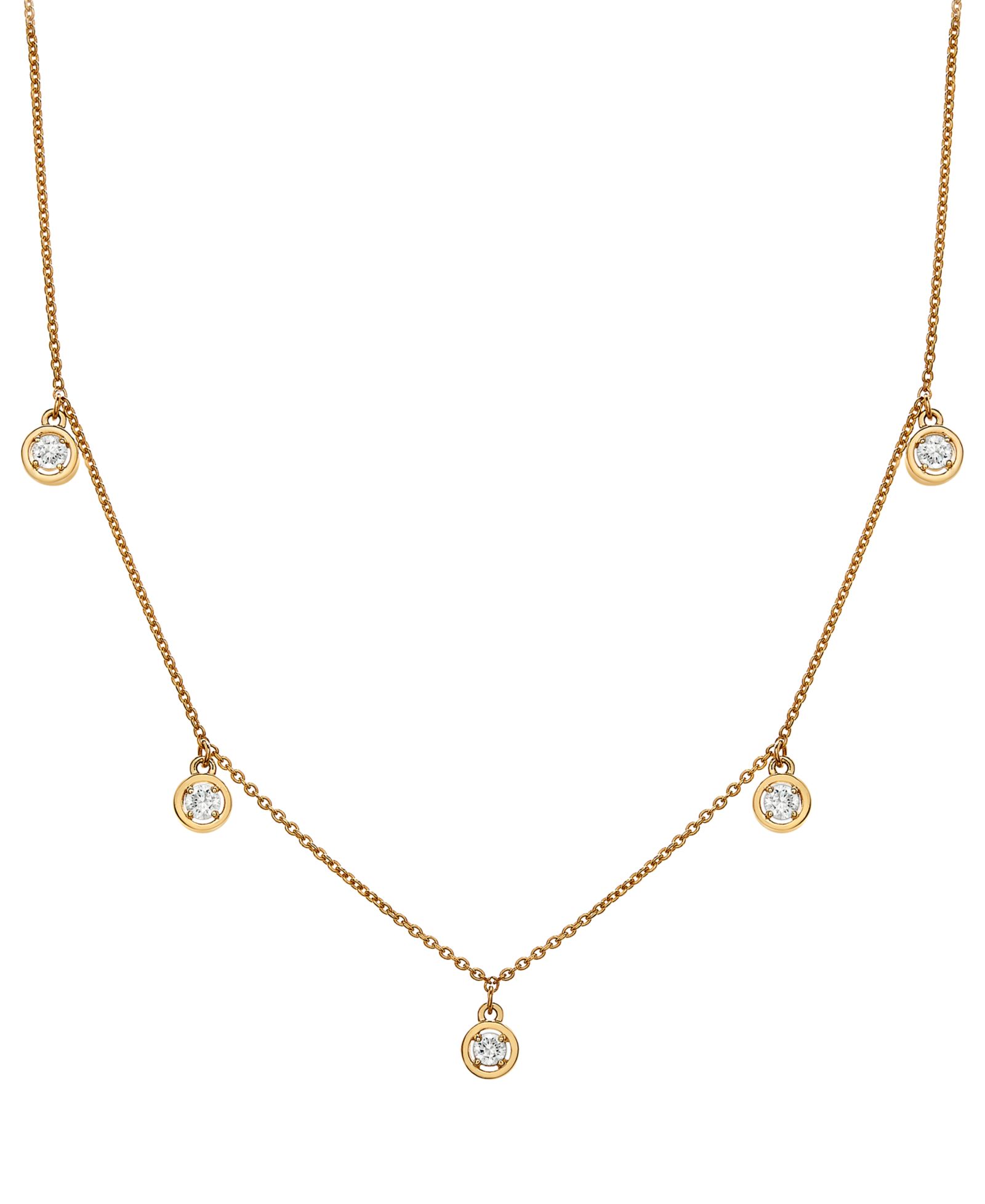 Колье Wrapped™ Diamond Dangle Statement, 14k Gold, 16" + 2" extender