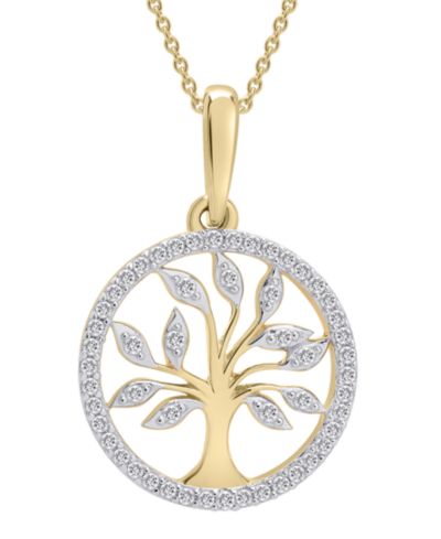 Wrapped™ подвеска Diamond Tree 20" из желтого или розового золота 14k
