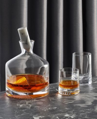 Nude Glass Alba Whisky Carafe with Glasses, Set of 3