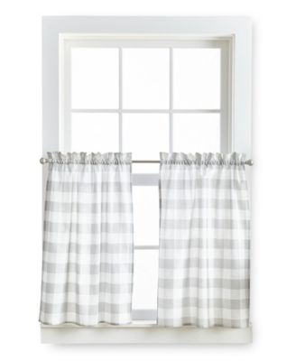 Curtainworks Check Valance and Tiers, Set of 3