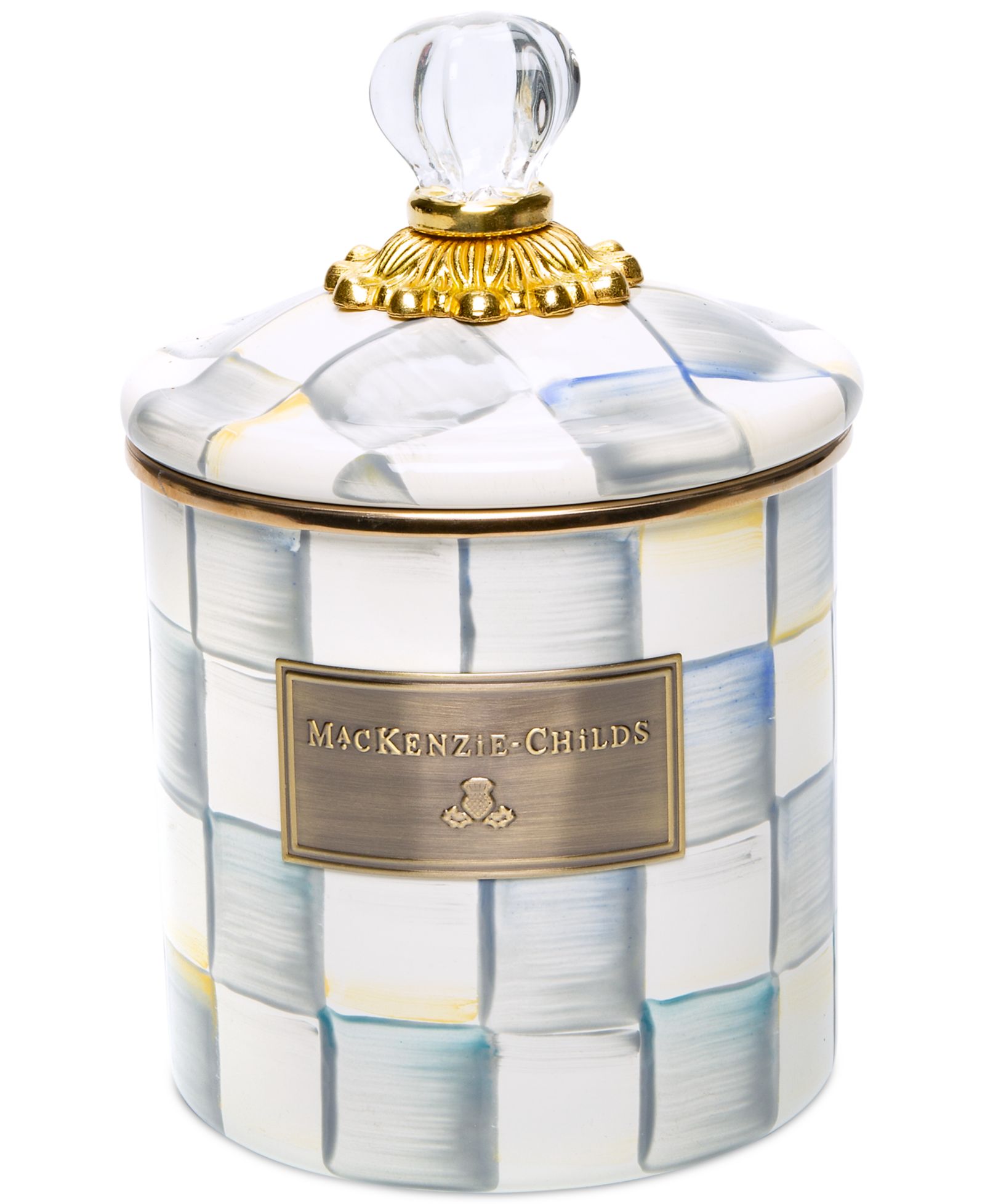 Mackenzie-Childs Sterling Check Small Canister