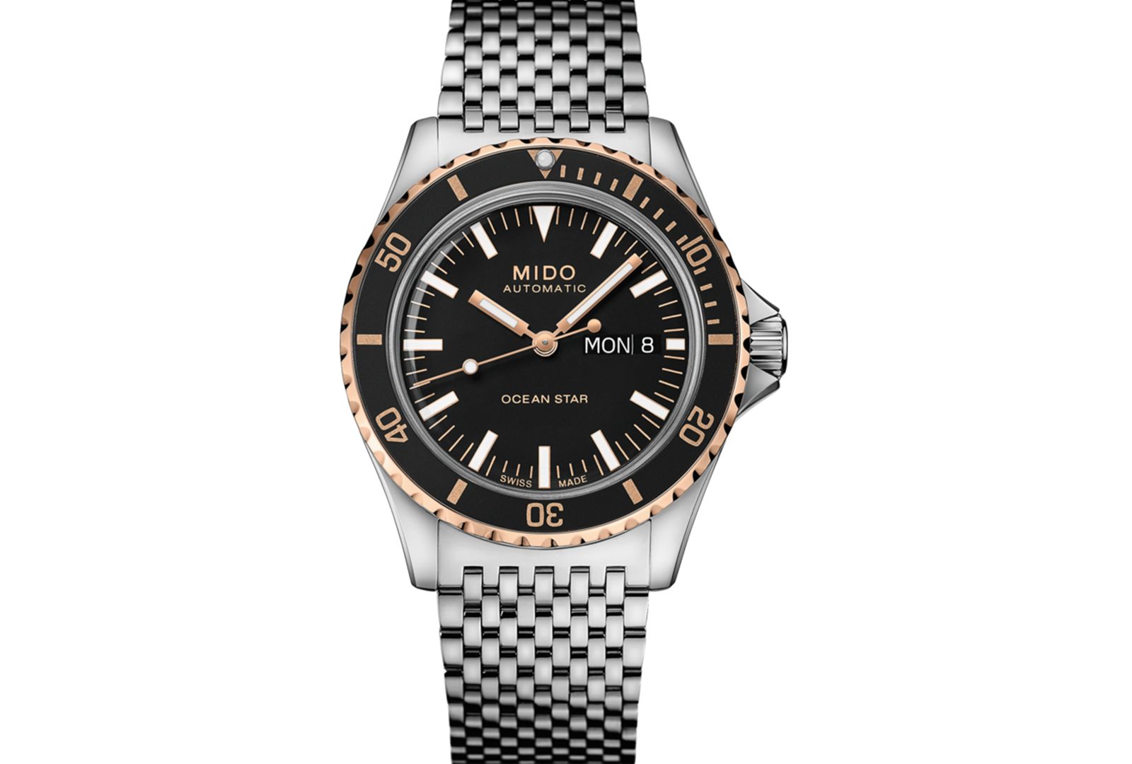 Mido Men's Swiss Automatic Ocean Star Tribute Stainless Steel Bracelet Watch 41mm