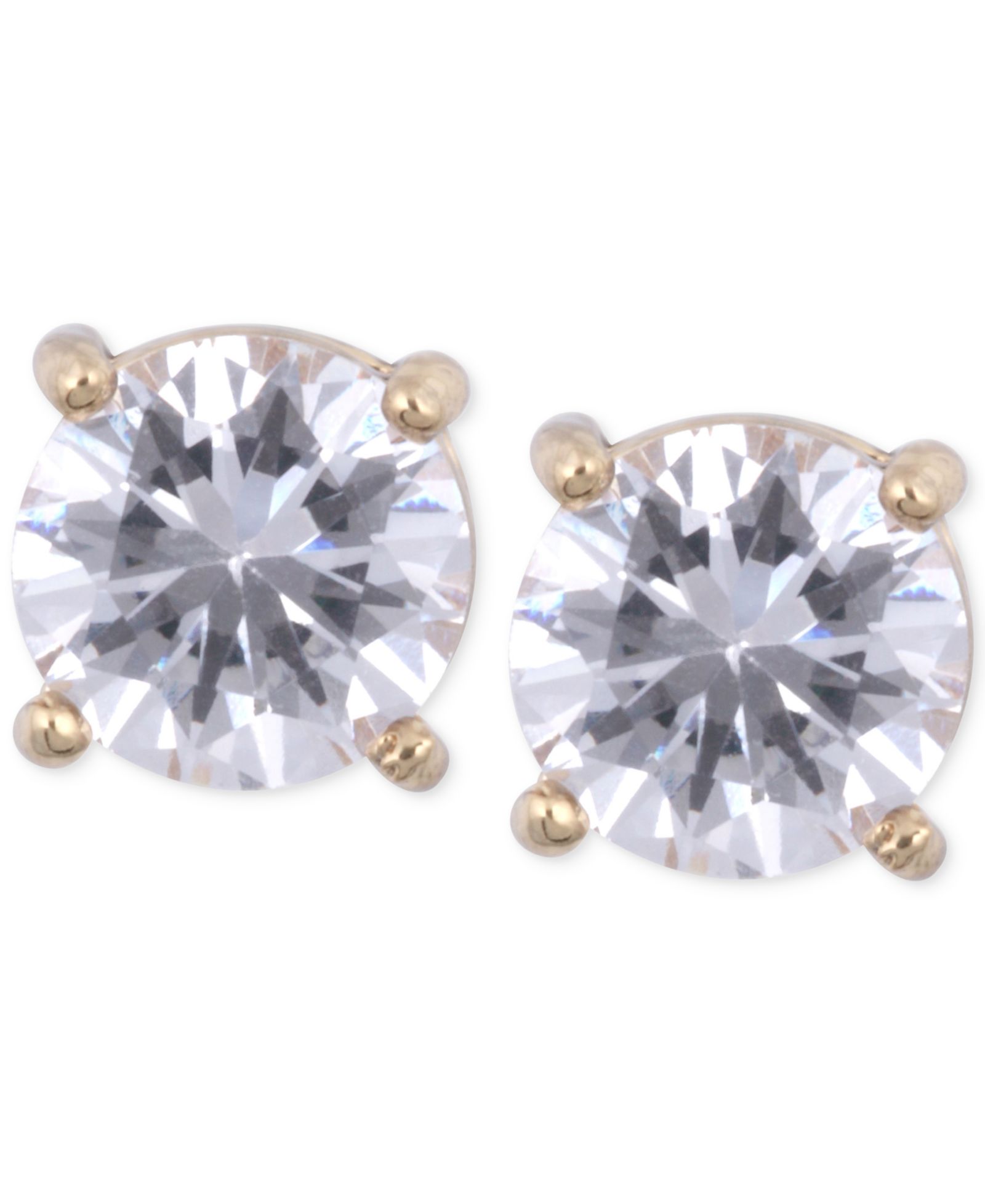 ANNE KLEIN 8MM CRYSTAL STUD EARRINGS