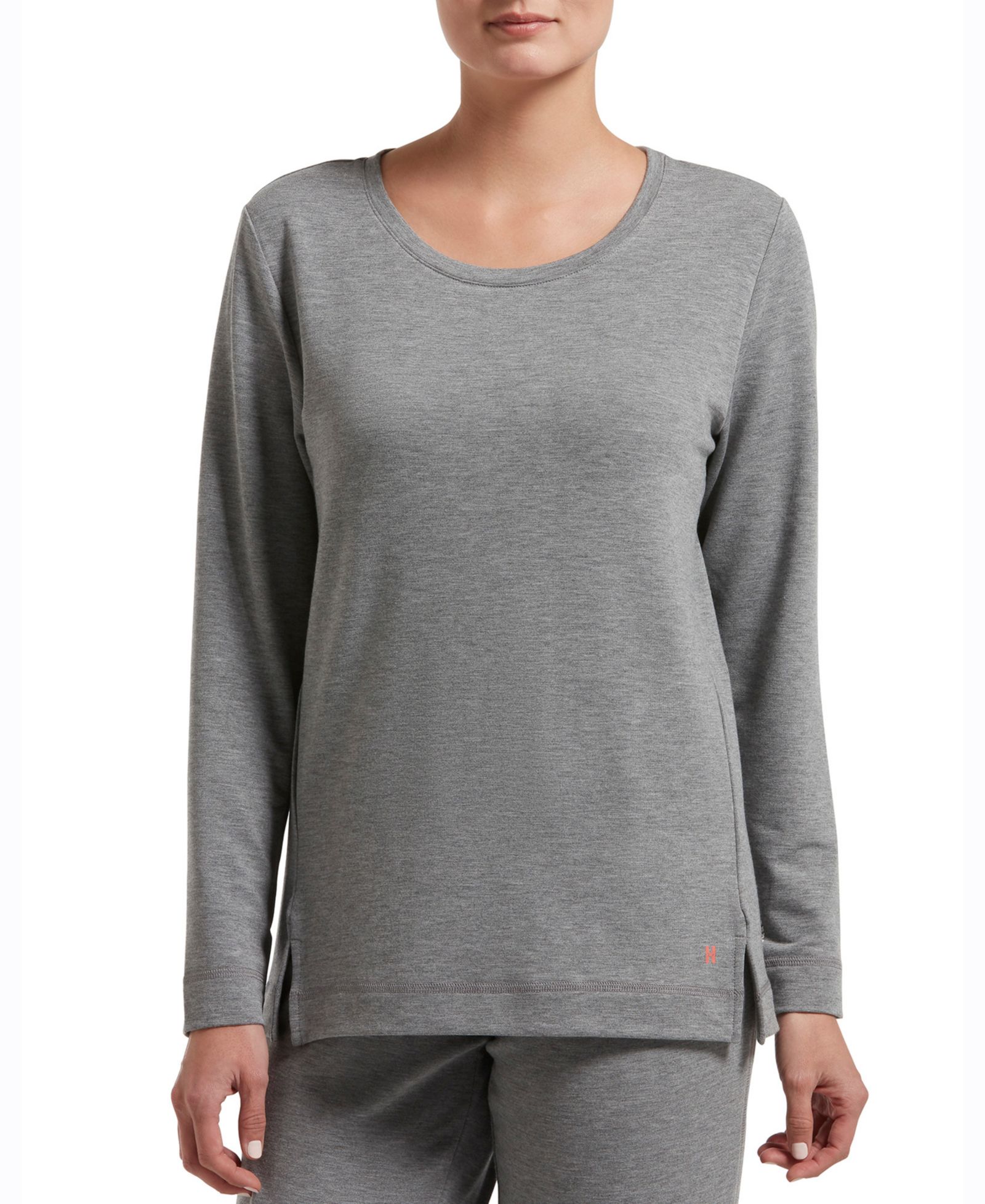 HUE® Solid Long Sleeve Lounge T-Shirt