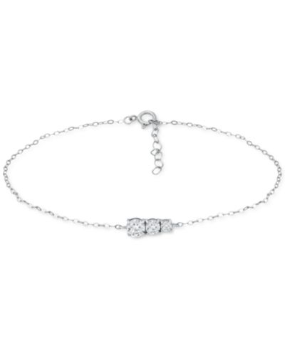 Giani Bernini Браслет на лодыжку с кубическим цирконием, Sterling Silver