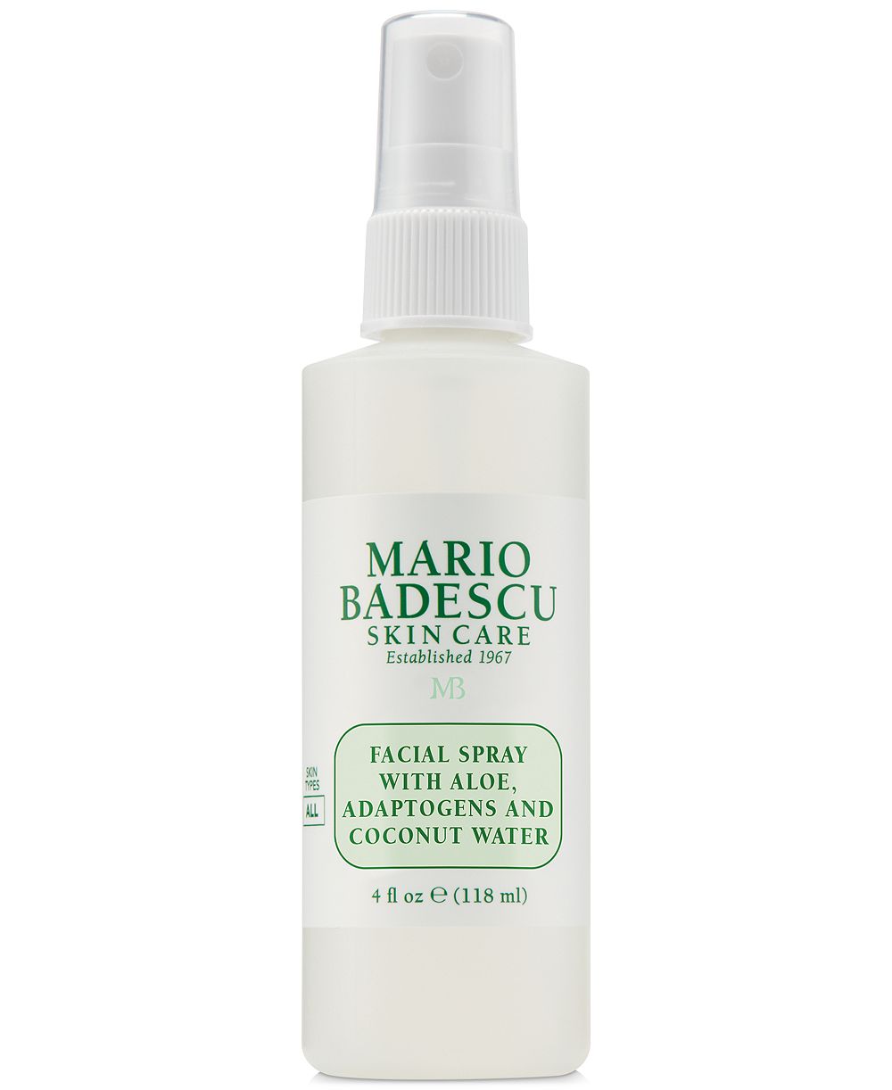 Mario Badescu спрей для лица с алоэ, адаптогенами и кокосовой водой, 4-oz.