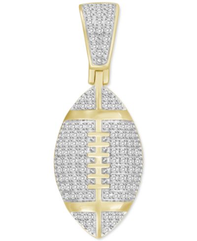 Мужской кулон Diamond Football (1/4 ct. t.w.) в 10k золоте
