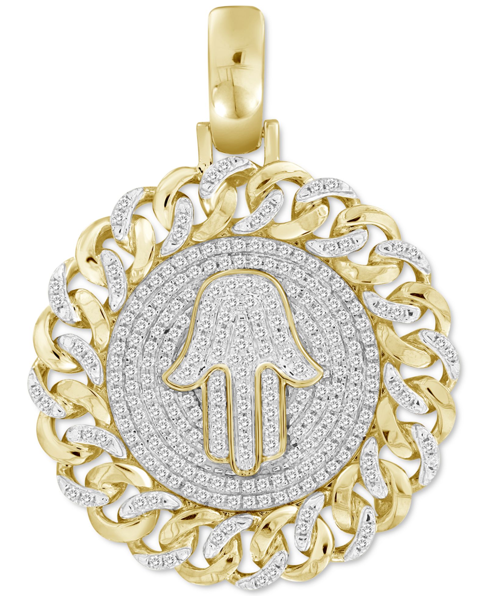Подвеска Diamond Hamsa Hand в 10k Gold