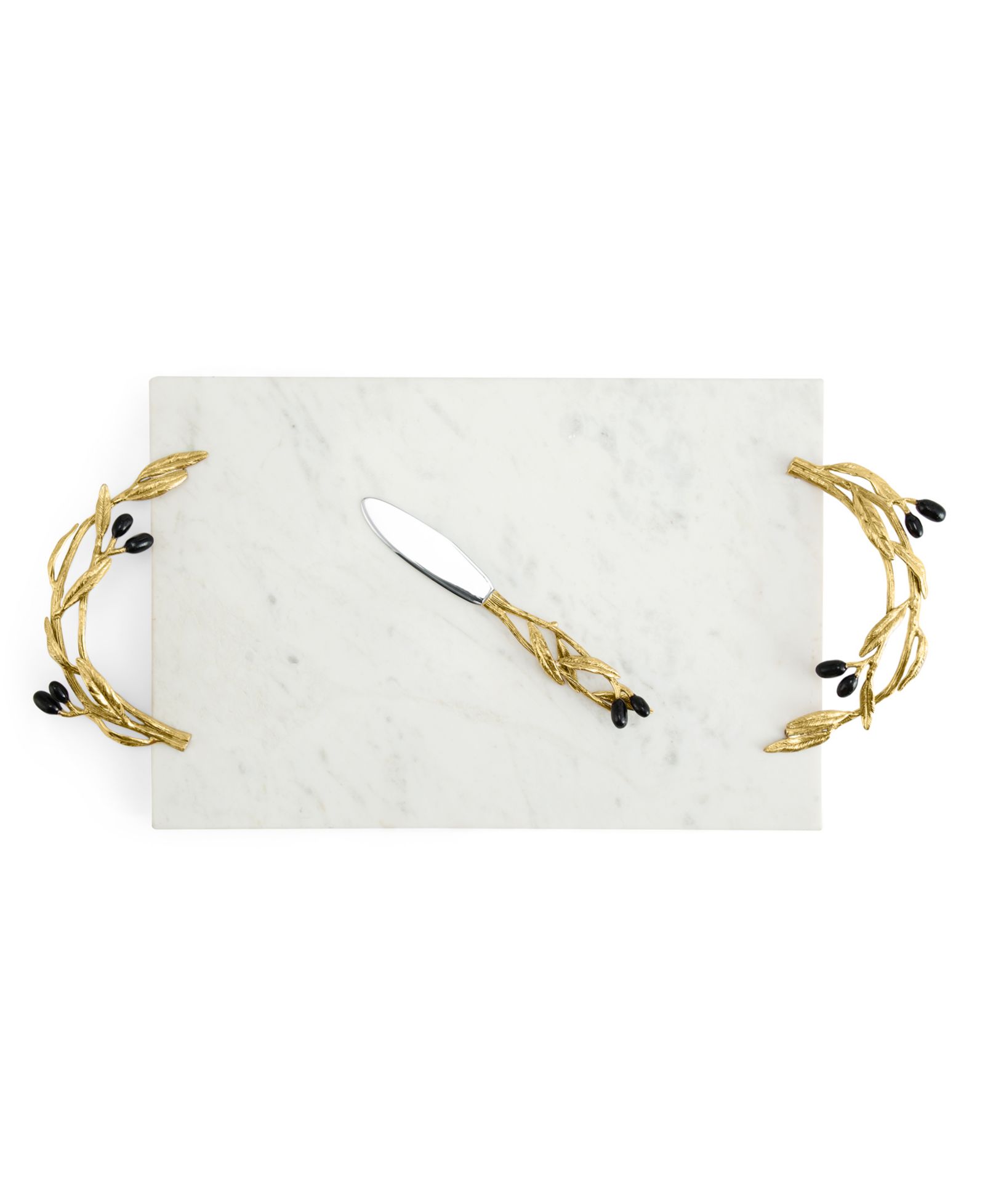 Michael Aram Olive Branch Cheeseboard and Knife Set
