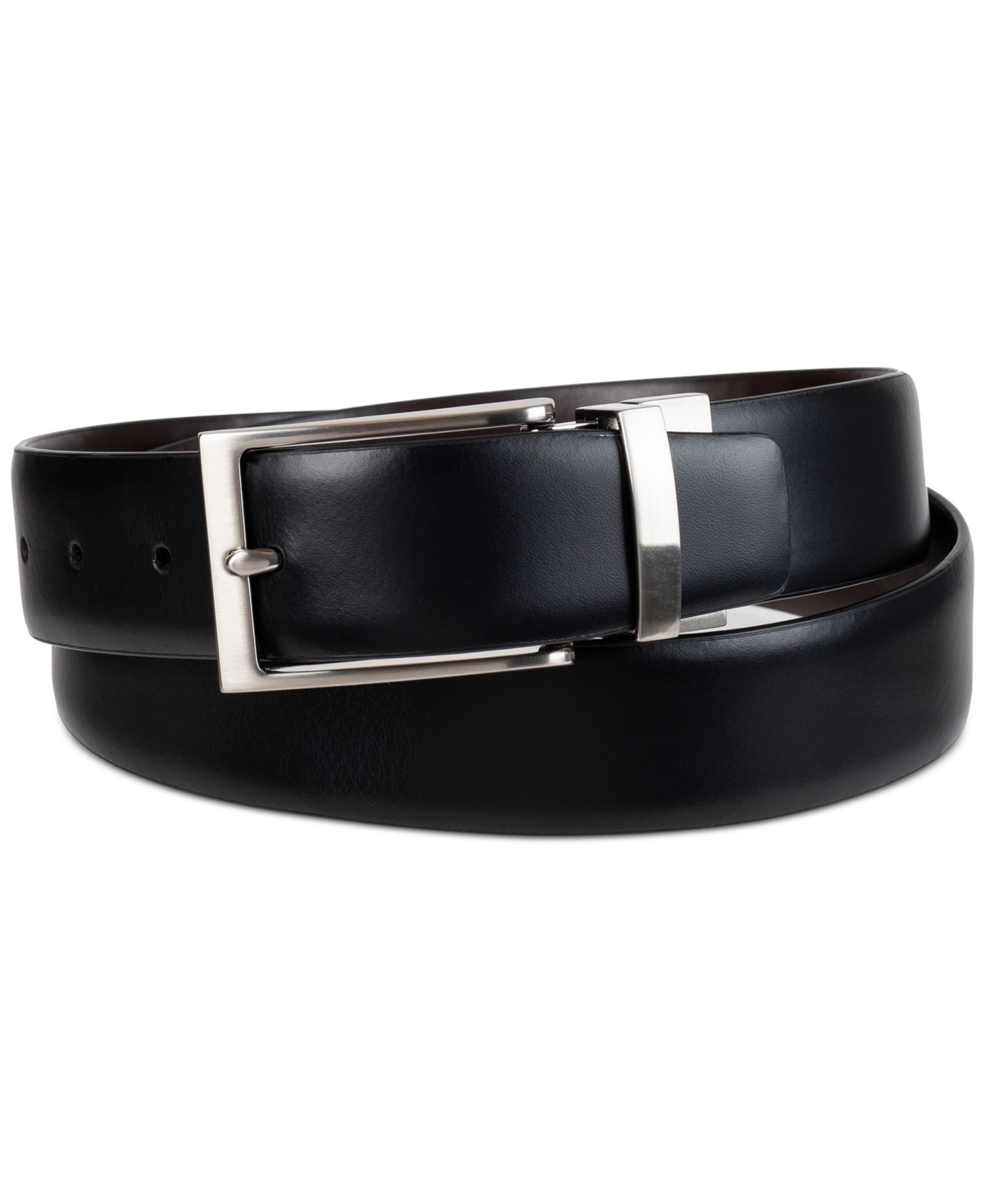 35MM Calvin Klein Men’s Two-In-One Feather Edge Reversible Dress Belt