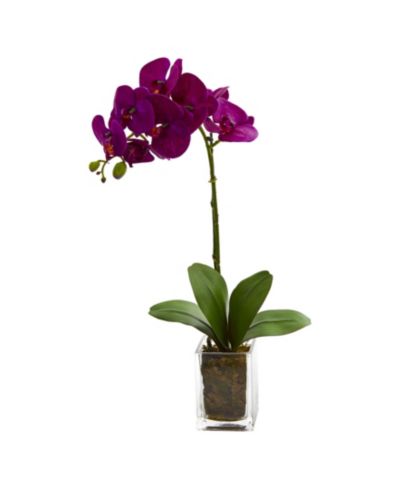 Искусственная композиция из орхидей Phalaenopsis в вазе 24"
