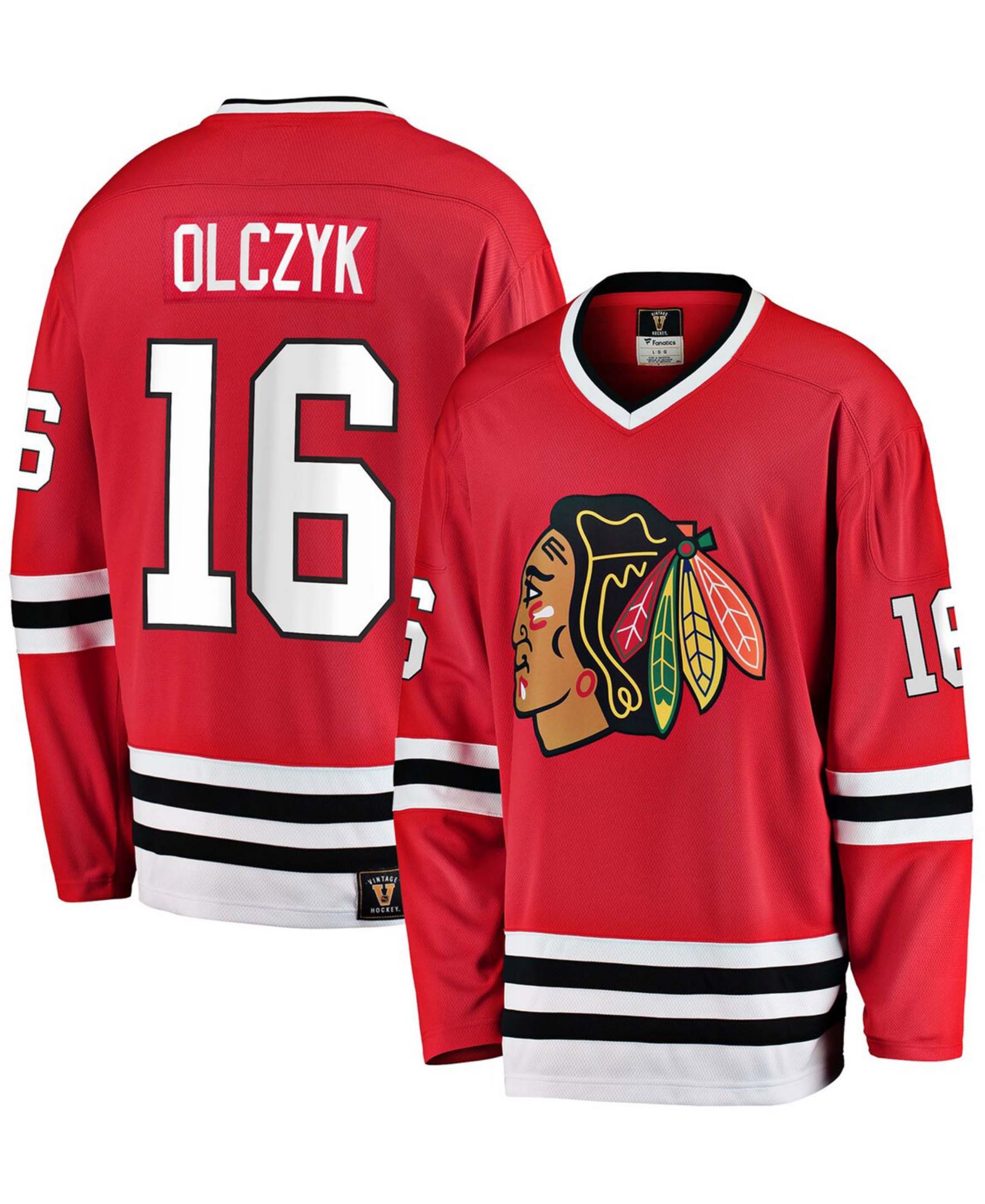 Мужская джерси Fanatics Eddie Olczyk Red Chicago Blackhawks Premier Breakaway Retired Player