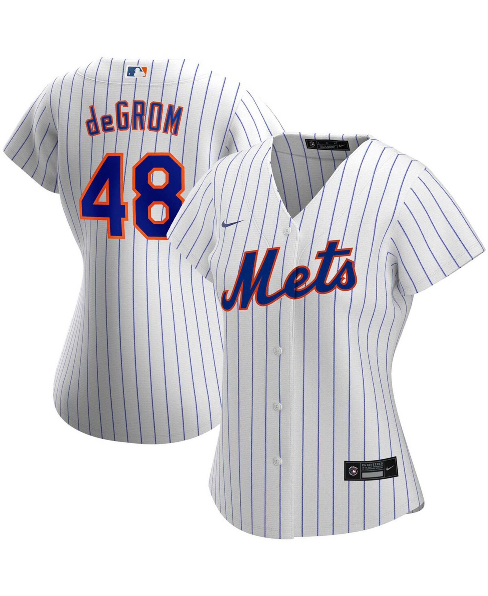 Женская джерси Nike Jacob Degrom White New York Mets Home Replica Player