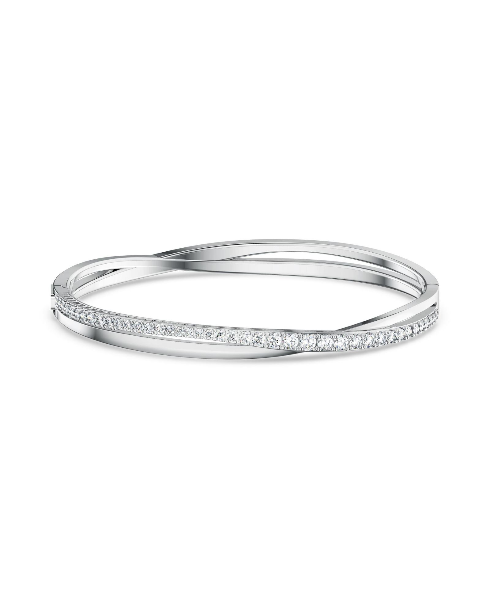 Браслет Swarovski Rose Gold-Tone Crystal Intertwining Double-Row Bangle