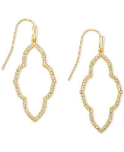 Kendra Scott Серьги-подвески Cubic Zirconia Small Open Frame
