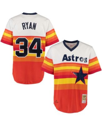 Мужская аутентичная джерси Men's Nolan Ryan White Houston Astros Throwback