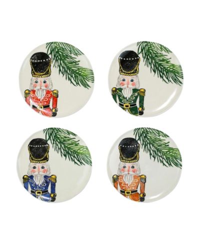VIETRI Nutcrackers Dinnerware Salad Plates, Set of 4
