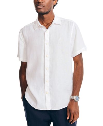 Nautica Men's Short-Sleeve Linen Shirt