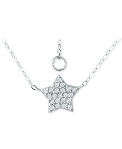 Giani Bernini Подвеска со звездой из кубического циркония, Sterling Silver, 16" + 2"