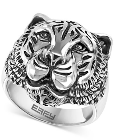 EFFY® Men's Tiger Ring in Sterling Silver