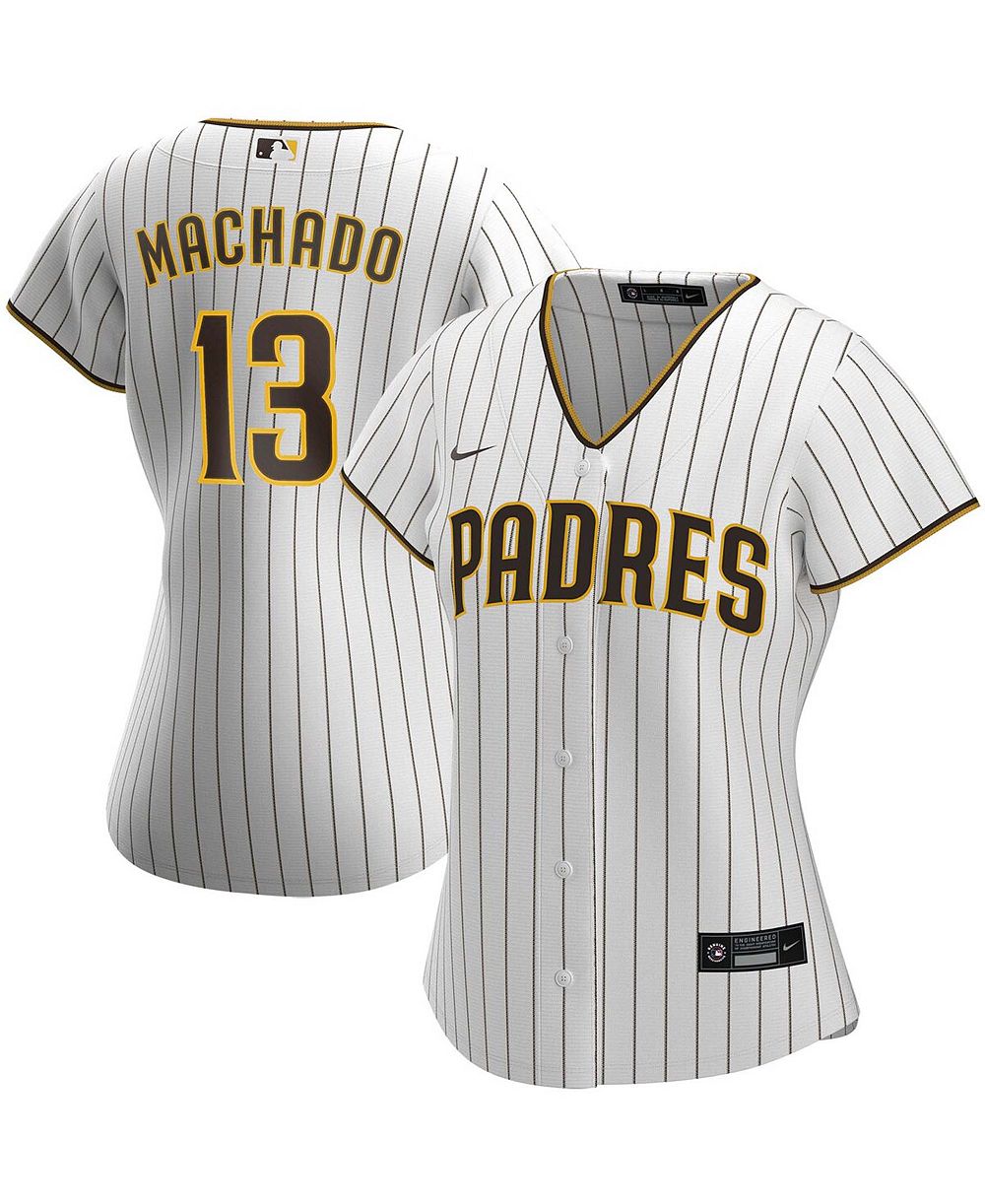 Женская джерси Nike Manny Machado White and Brown San Diego Padres Home Replica Player