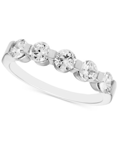 Кольцо Diamond Five Stone Band 1 ct. t.w. 14k White or Yellow Gold