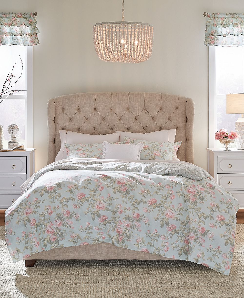 Laura Ashley Madelynn хлопковый реверсивный комплект пододеяльников, King