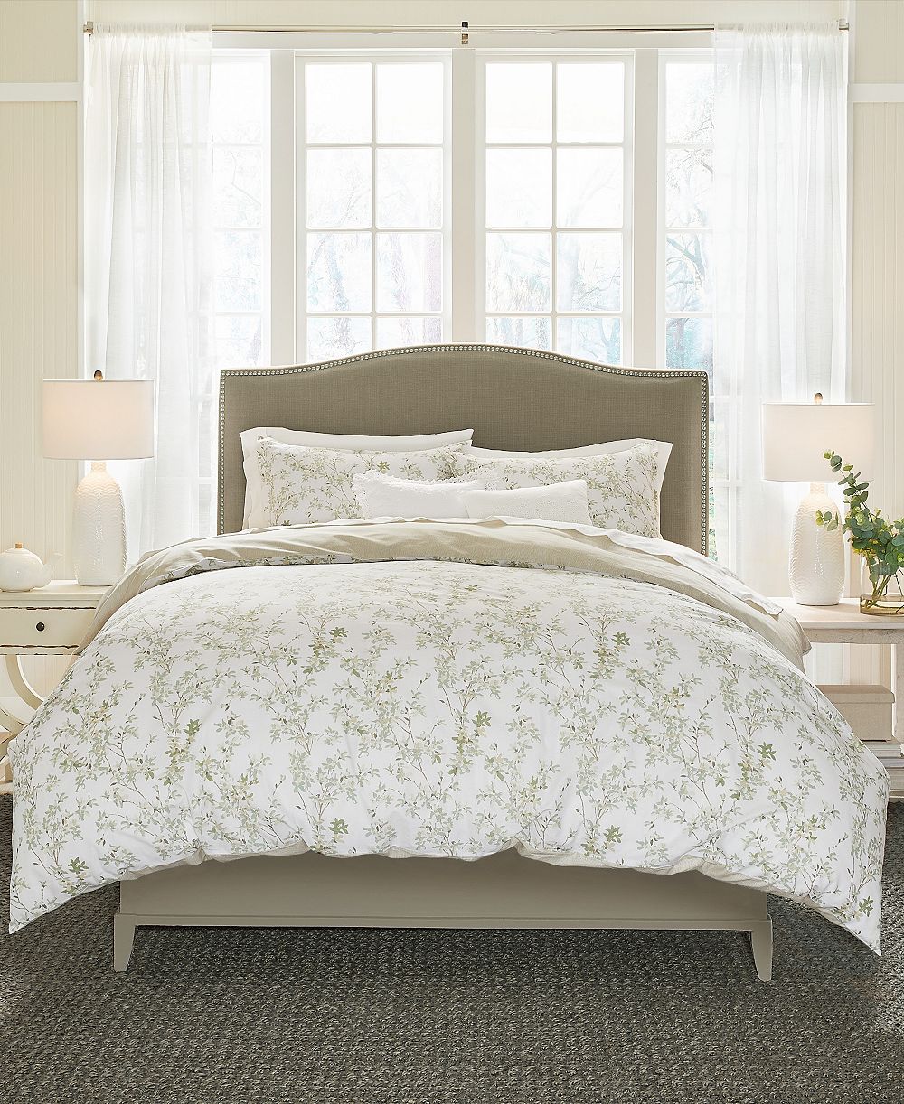 Laura Ashley Lindy Cotton Reversible 3-Pc. Duvet Cover Set, Full/Queen