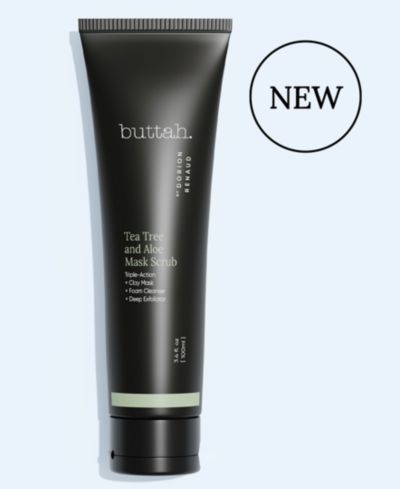 Buttah Skin скраб-маска с маслом чайного дерева и алоэ, 3.4-oz.
