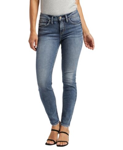 Женские узкие джинсы Silver Jeans Co. Suki Mid Rise Curvy Fit Slim Skinny Jeans
