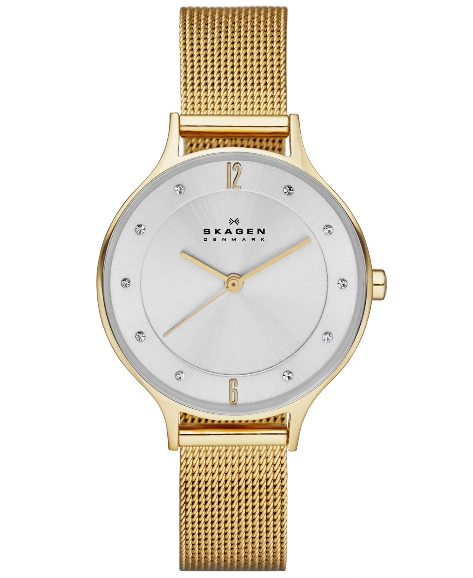 Skagen Women's Anita Gold-Tone Stainless Steel Mesh Bracelet Watch 30mm SKW2150