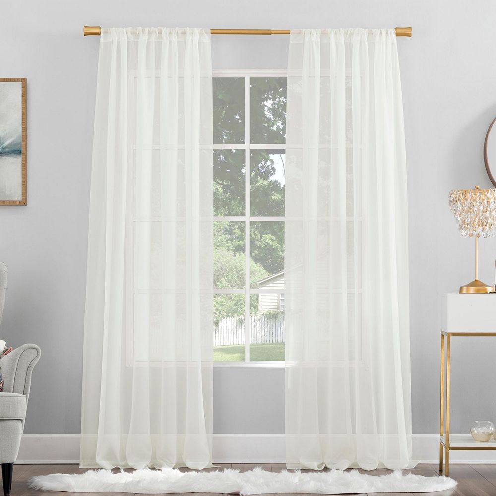 No. 918 Mallory Sheer Voile Rod Pocket Curtain Panel