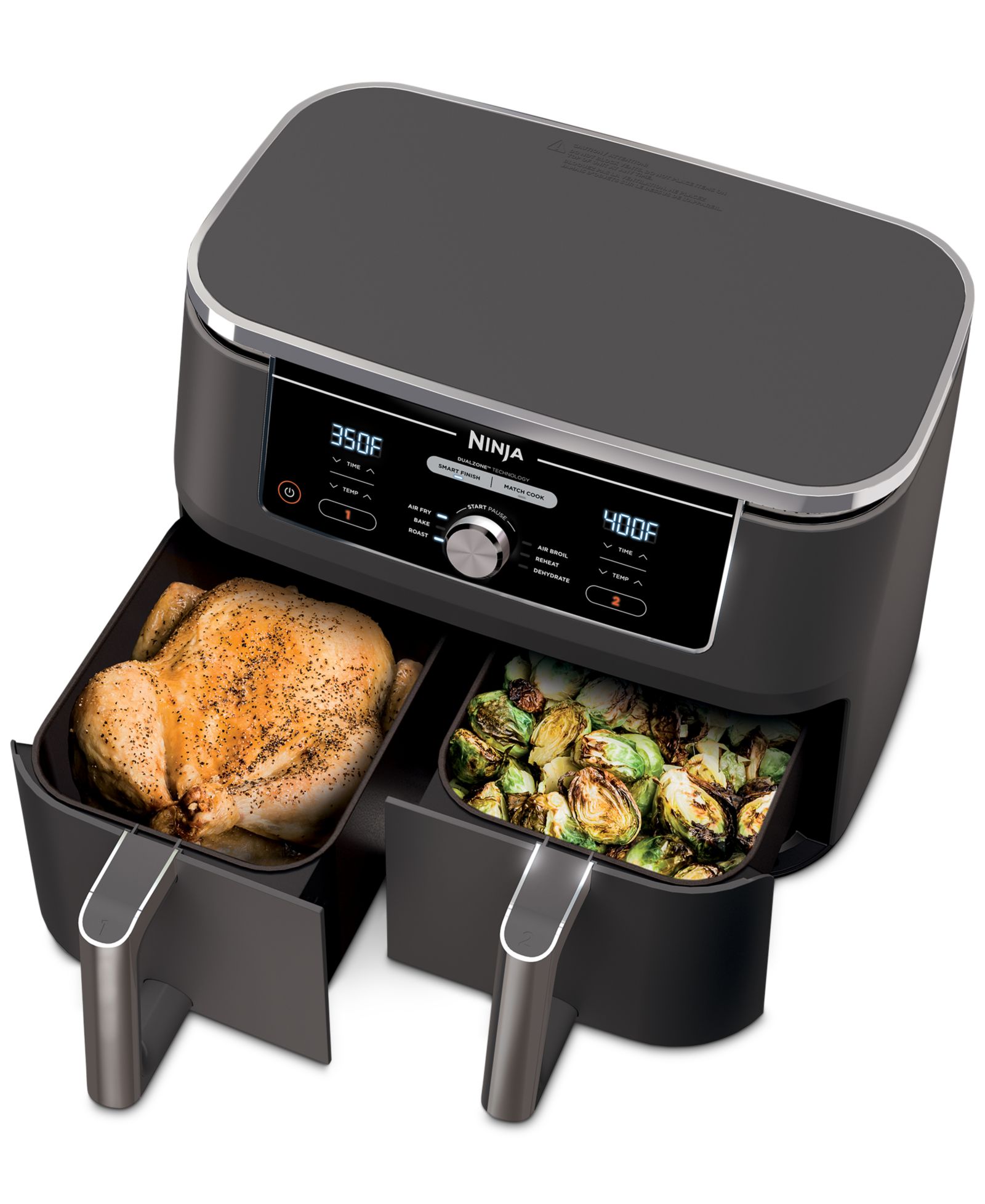 Аэрофритюрница Ninja Foodi® DZ401 6-in-1 10-qt. XL 2-Basket с технологией DualZone™