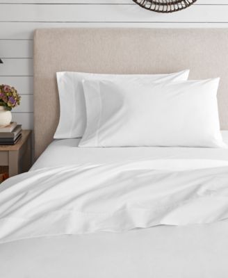 100% Organic Cotton Brushed Percale 4-Pc. Sheet Set, Twin