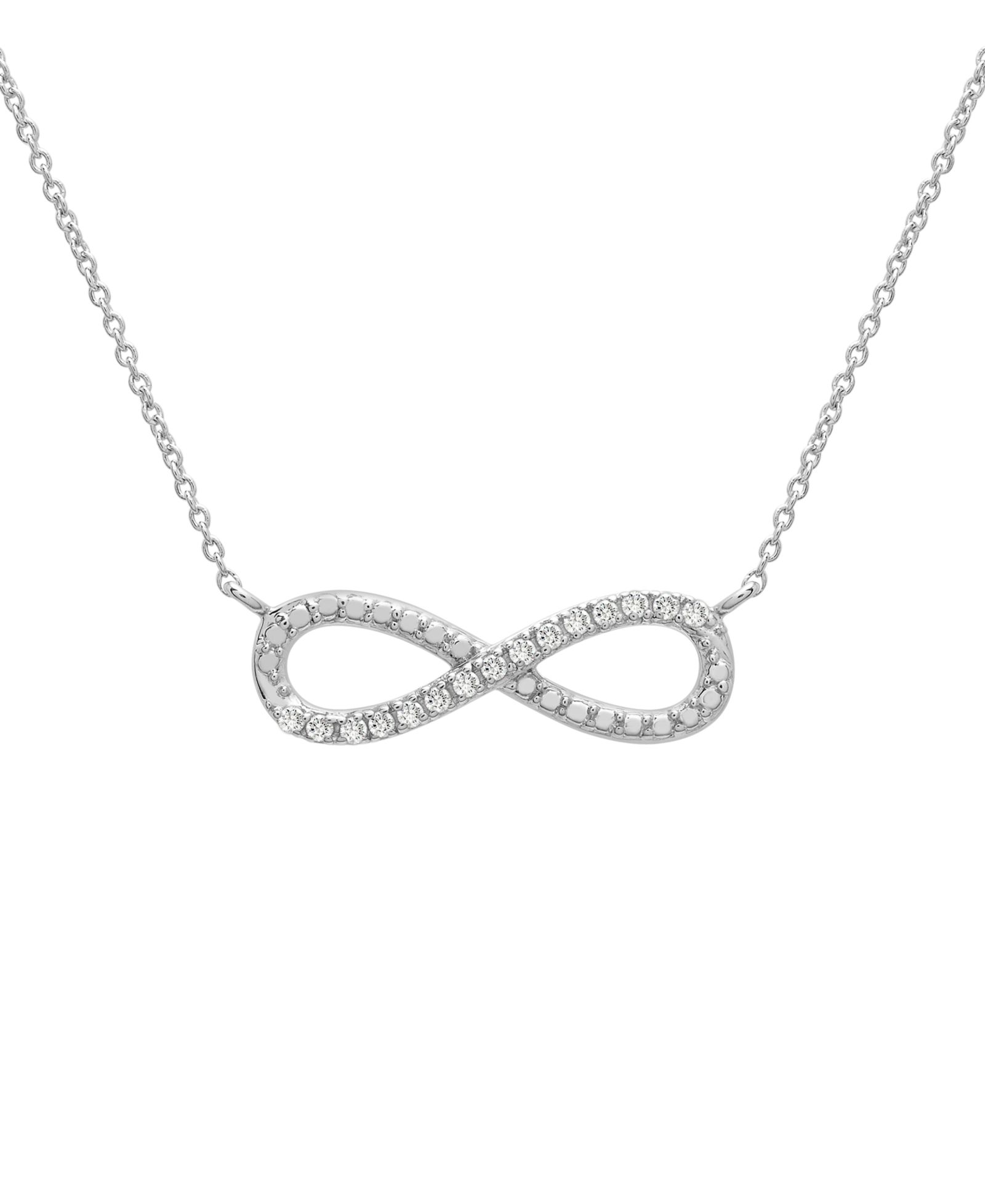 Подвеска Diamond Infinity 18" в серебряном цвете