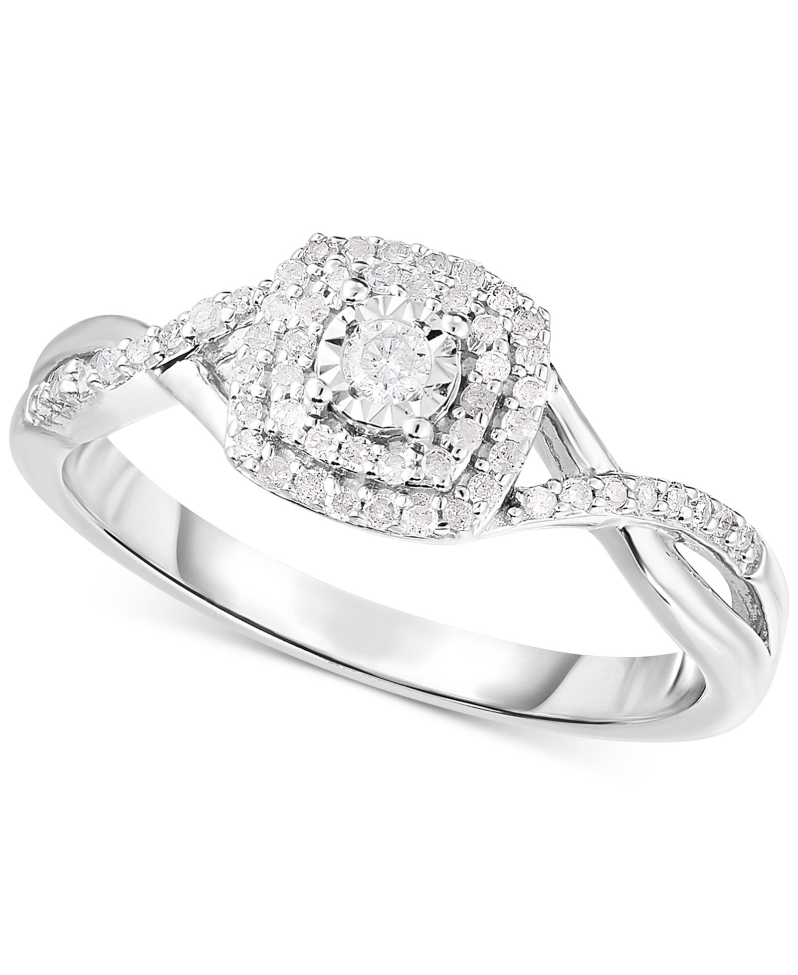 Diamond Ring (1/5 ct. t.w.) in Sterling Silver