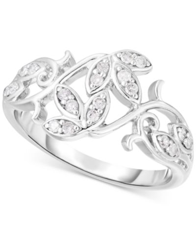 Кольцо Diamond Vine-Inspired (1/5 ct. t.w.) в Sterling Silver