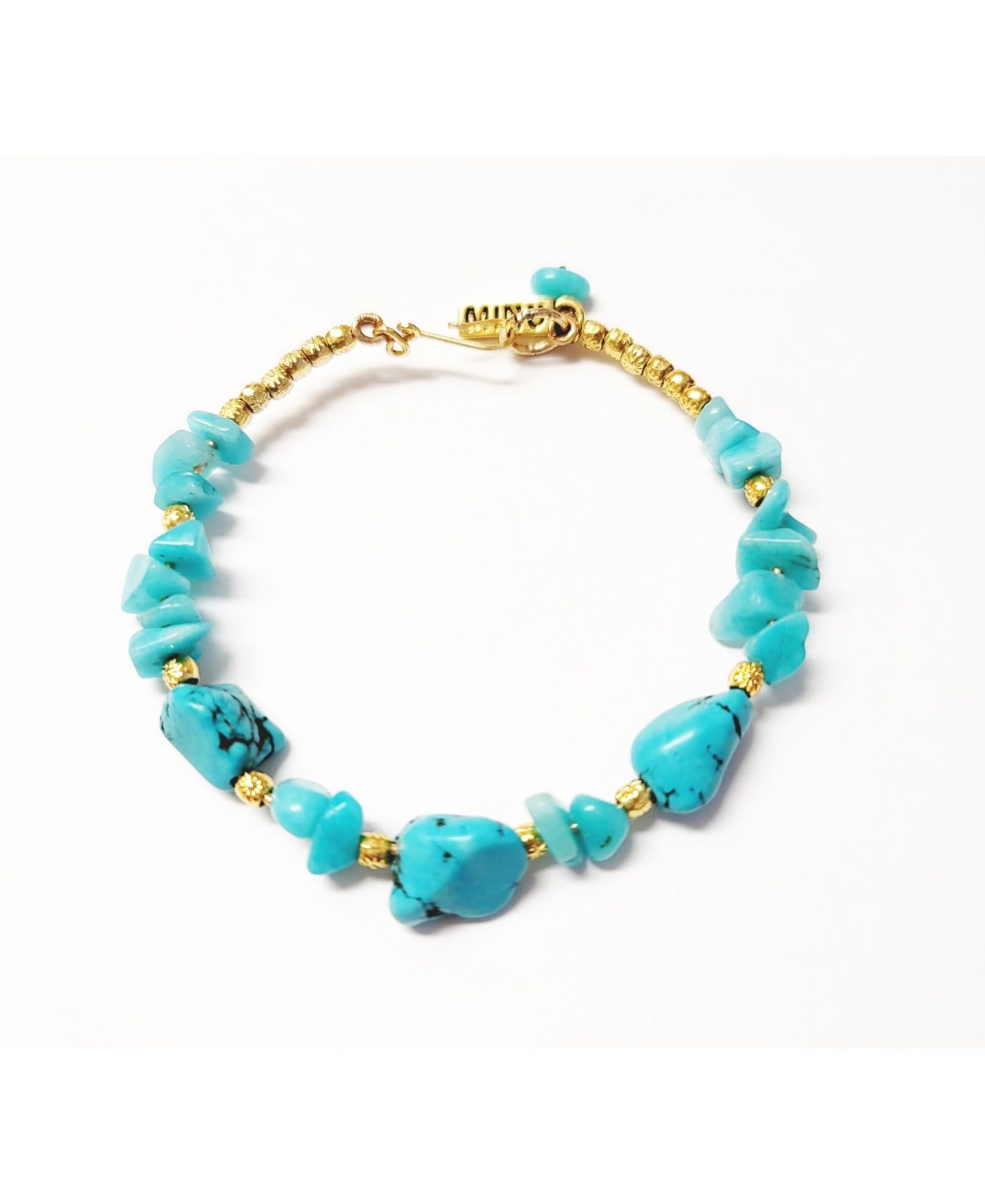 Женский браслет Asiris с камнями Turquoise и Amazonite от MINU Jewels