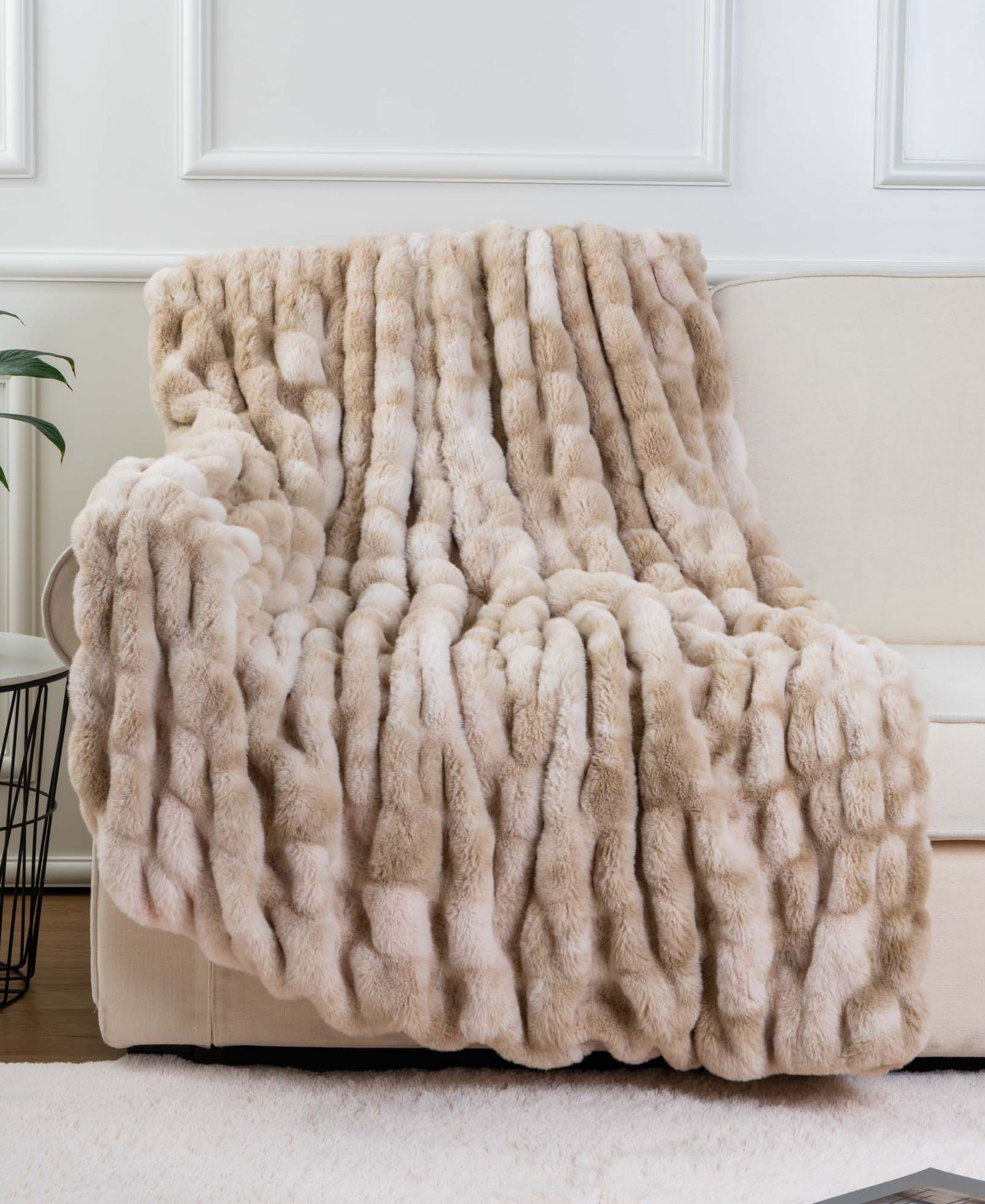 Happycare Textiles пушистое искусственное меховое покрывало, 60" x 50"