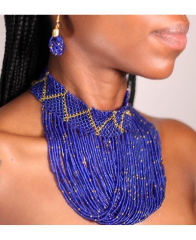 KENDI AMANI Shani African Beaded Choker Necklace