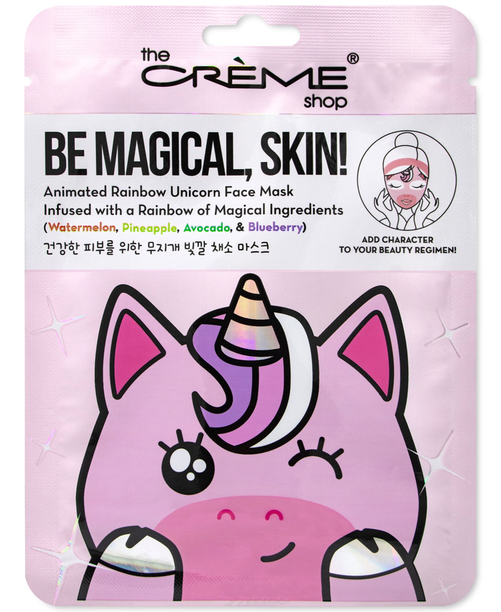 Маска для лица The Crème Shop Be Magical, Skin! с радужным единорогом