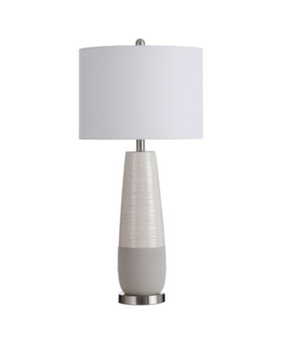 Slightly Tapered 2 Tone Round Ceramic Lamp