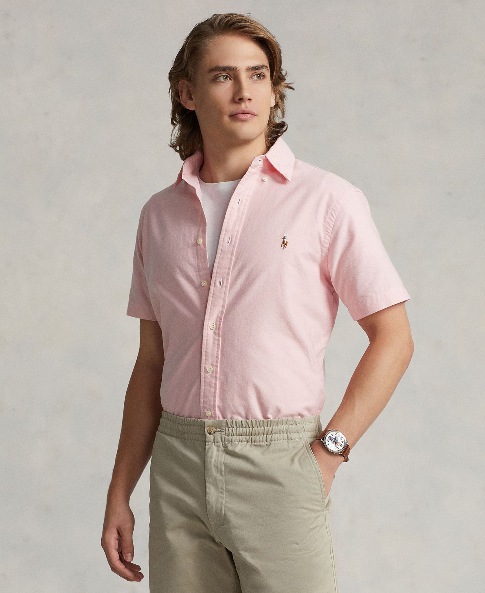 Polo Ralph Lauren Мужская рубашка Oxford классического кроя