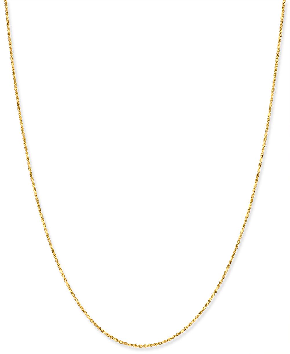 Giani Bernini Thin Rope Chain 16" Necklace (1.5mm) in 18k Gold-Plate Over Sterling Silver, Created for Macy's (Also in Sterling Silver)