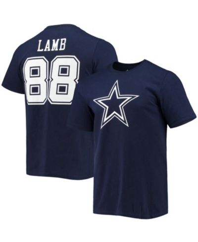Мужская футболка CeeDee Lamb Navy Dallas Cowboys Player Icon Name and Number