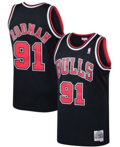 Мужская джерси Chicago Bulls 1997/98 Hardwood Classics Swingman от Mitchell & Ness, Деннис Родман, черная