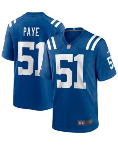 Мужская игровая джерси Nike Kwity Paye Royal Indianapolis Colts 2021 NFL Draft First Round Pick